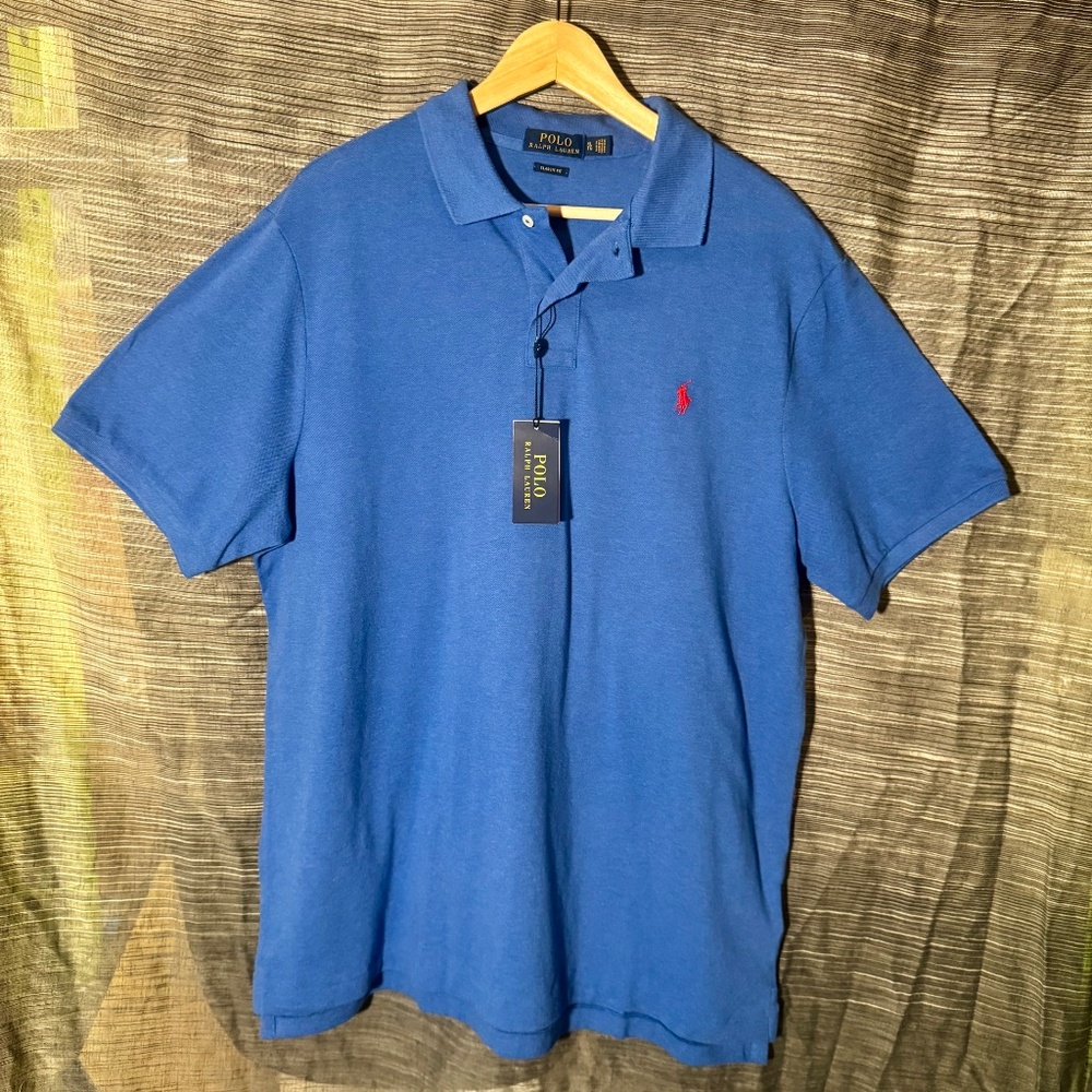 NWT Blue XL Mens The Iconic Mesh Polo Shirt - Picture 7 of 11